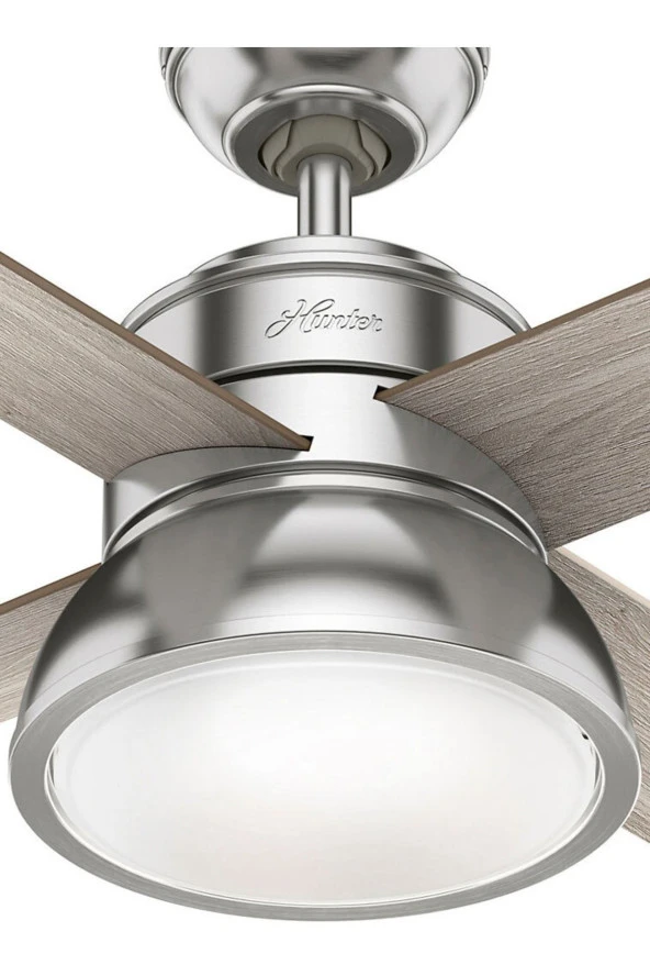 Hunter Fan - Loki Fırçalanmış Nikel - 132 Cm. Aydınlatmalı ve Uzaktan Kumandalı Tavan Vantilatörü - 4