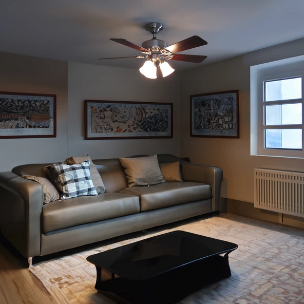 Hunter Fan - Beacon Hill Antik Pirinç - 107 Cm. Aydınlatmalı Tavan Vantilatörü - 5