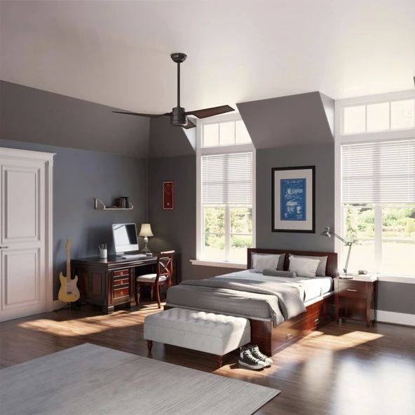 Hunter Fan - Cabo Frio Çağdaş Bronz - 132 Cm. Dış Mekan Uzaktan Kumandalı Tavan Vantilatörü - 6