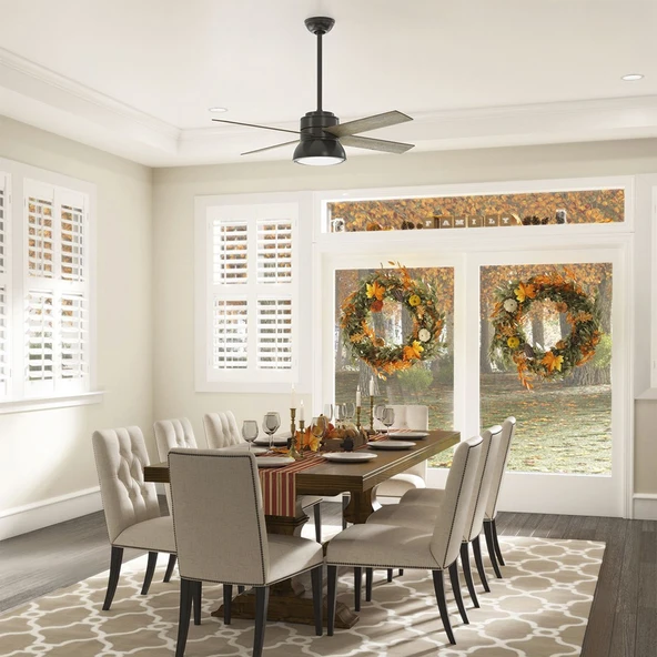 Hunter Fan - Hunter - Loki Mat Siyah - 132 Cm. Aydınlatmalı ve Uzaktan Kumandalı Tavan Vantilatörü - Resim 7