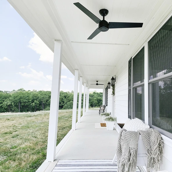 Hunter Fan - Protos Mat Siyah - 132 Cm. Dış Mekan Uzaktan Kumandalı Tavan Vantilatörü - Resim 7