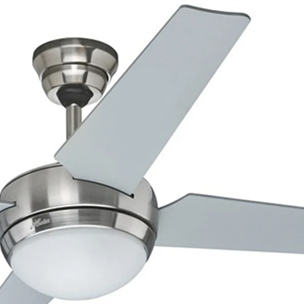 Hunter Fan - New Sonic Fırçalanmış Nikel - 132 Cm.  Aydınlatmalı ve Uzaktan Kumandalı Tavan Vantilatörü - 2