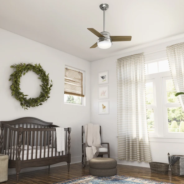 Hunter Fan - Finley Fırçalanmış Nikel - 92 Cm. Aydınlatmalı ve Uzaktan Kumandalı Tavan Vantilatörü - 5