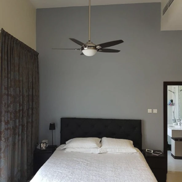 Hunter Fan - Contempo Fırçalanmış Nikel - 132 Cm. Aydınlatmalı ve Uzaktan Kumandalı Tavan Vantilatörü - 5