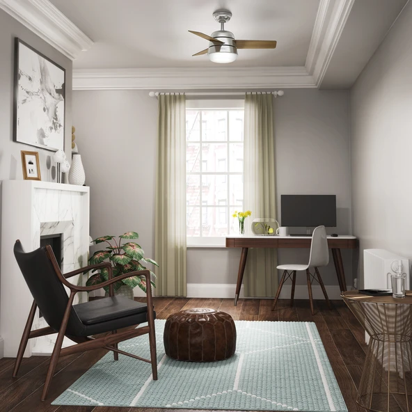 Hunter Fan - Finley Fırçalanmış Nikel - 92 Cm. Aydınlatmalı ve Uzaktan Kumandalı Tavan Vantilatörü - 6