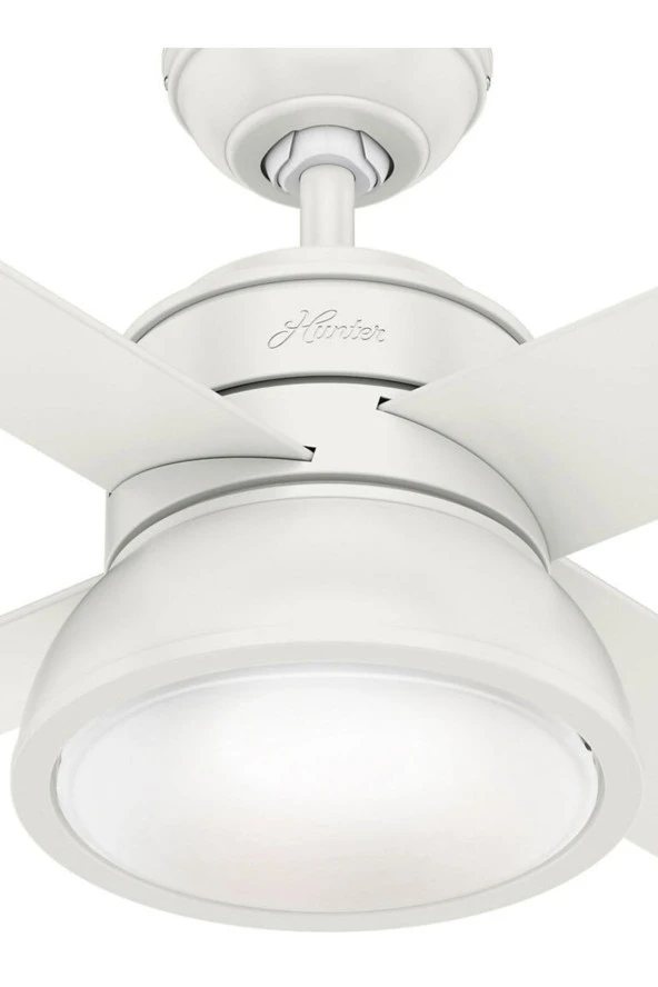 Hunter Fan - Loki Taze Beyaz - 132 Cm. Aydınlatmalı ve Uzaktan Kumandalı Tavan Vantilatörü - Resim 4
