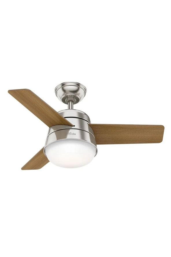 Hunter Fan - Finley Fırçalanmış Nikel - 92 Cm. Aydınlatmalı ve Uzaktan Kumandalı Tavan Vantilatörü - 2
