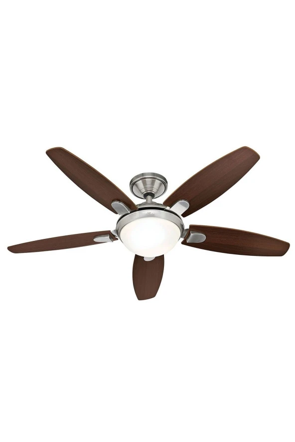 Hunter Fan - Contempo Fırçalanmış Nikel - 132 Cm. Aydınlatmalı ve Uzaktan Kumandalı Tavan Vantilatörü