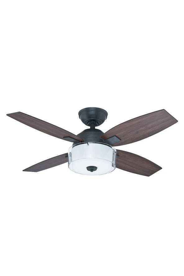 Hunter Fan - Central Park Yıpranmış Çelik - 107 Cm. Aydınlatmalı ve Uzaktan Kumandalı Tavan Vantilatörü