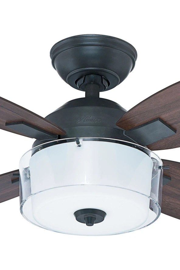Hunter Fan - Central Park Yıpranmış Çelik - 107 Cm. Aydınlatmalı ve Uzaktan Kumandalı Tavan Vantilatörü - 3