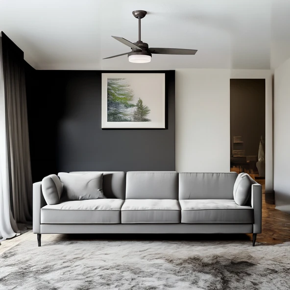 Hunter Fan - Galileo Alfa Bronz - 122 Cm. Aydınlatmalı ve Uzaktan Kumandalı Tavan Vantilatörü - 6