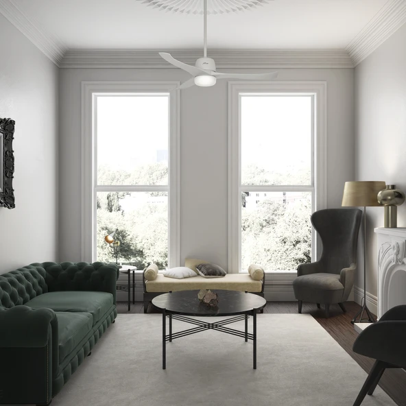 Hunter Fan - Harmony Beyaz - 137 Cm. Aydınlatmalı ve Uzaktan Kumandalı Tavan Vantilatörü - 4