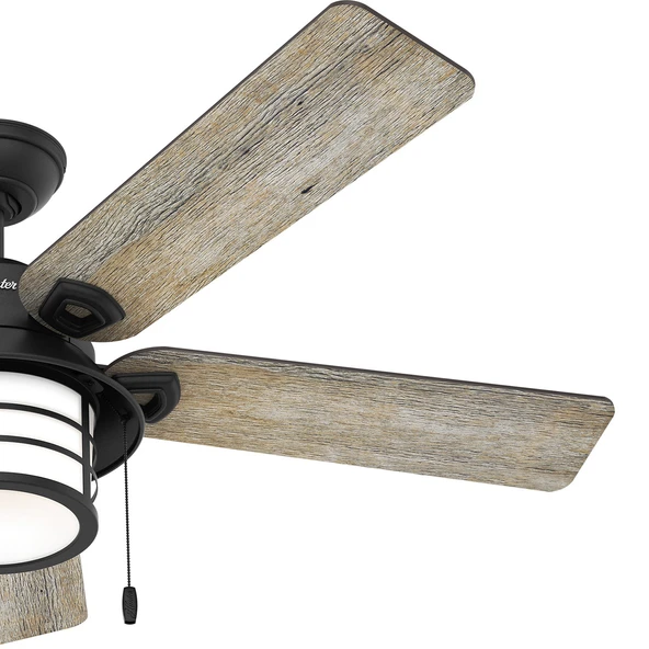 Hunter Fan - Santorini Doğal Demir - 132 Cm. Aydınlatmalı Dış Mekan Tavan Vantilatörü - 3