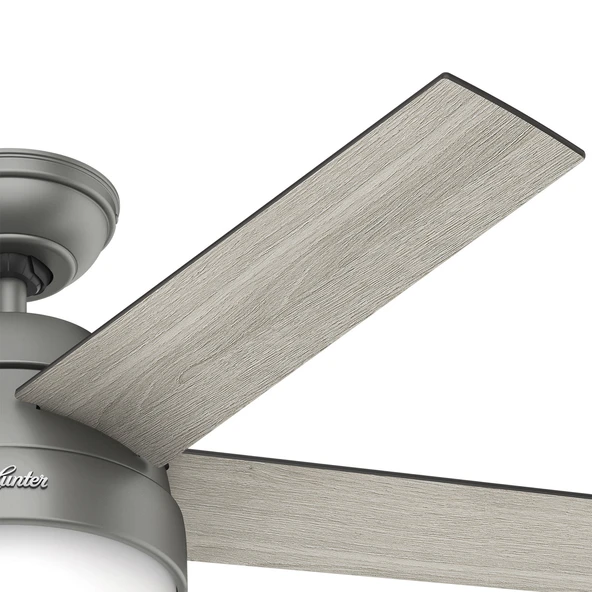 Hunter Fan - Stile Mat Gümüş - 117 Cm. Aydınlatmalı ve Uzaktan Kumandalı Tavan Vantilatörü - 5