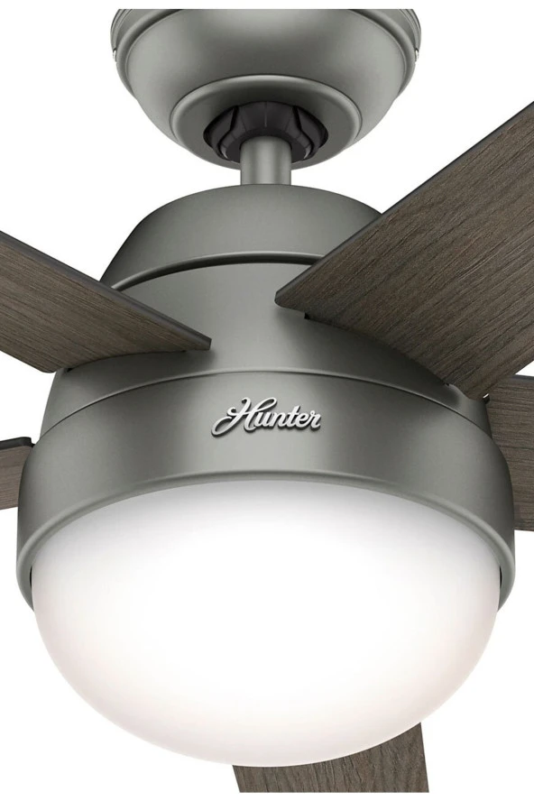 Hunter Fan - Stile Mat Gümüş - 117 Cm. Aydınlatmalı ve Uzaktan Kumandalı Tavan Vantilatörü - 4