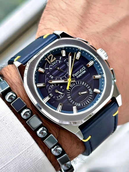 Ferrucci Function FCF.03382K.03 Deri Kordon Erkek Kol Saati ürün görseli