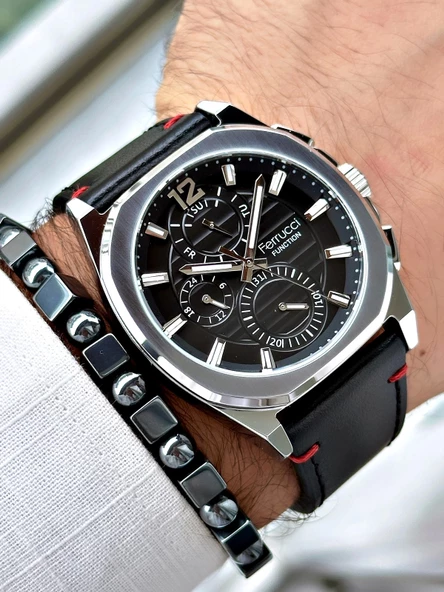 Ferrucci Function FCF.03382K.01 Deri Kordon Erkek Kol Saati ürün görseli