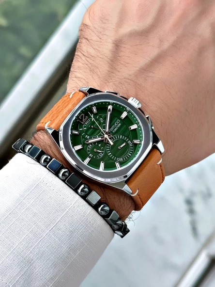 Ferrucci Function FCF.03382K.05 Deri Kordon Erkek Kol Saati - Resim 4