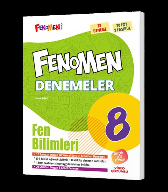 8 FEN BİLİMLERİ DENEMELER (28 DENEME)