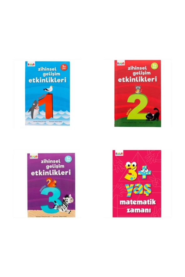 Yayınları 3+ Yaş Zihinsel Gelişim Etkinlikleri Ve Matematik Zamanı (4 Kitap)