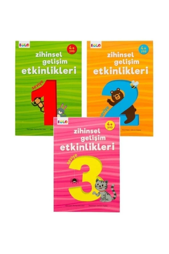 4+ Yaş Zihinsel Gelişim Etkinlikleri - 3 Kitap Set - 1