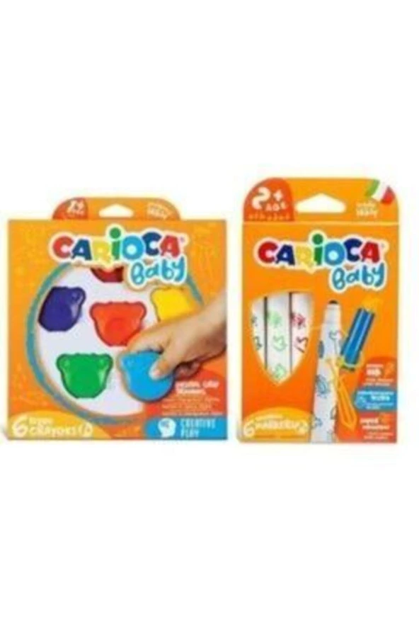 Jumbo Bebek Süper Yıkanabilir Keçeli Boya Kalemi Ve Teddy Baby Crayons 6 Lı +1 Yaş Boya