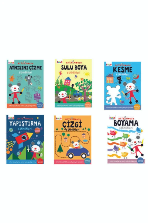 Okul Öncesi Etkinlik Seti - Arty Mouse 6 Kitap