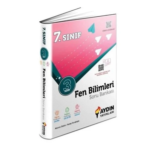 Aydın Yayınları 7. Sınıf Üç Adım Fen Bilimleri Soru Bankası ürün görseli