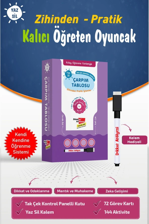 Kolay Öğrenme Yöntemiyle Çarpım Tablosu