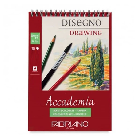 Fabriano Accademia Doğal Grenli Eskiz Defteri 200 gr 30 yp A3