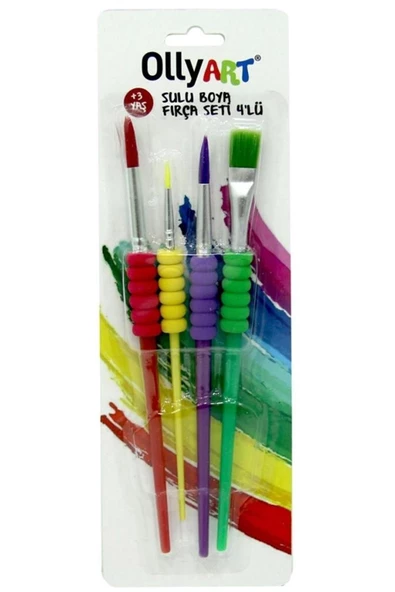 Ollyart Sulu Boya Fırça Seti 4'lü - 3