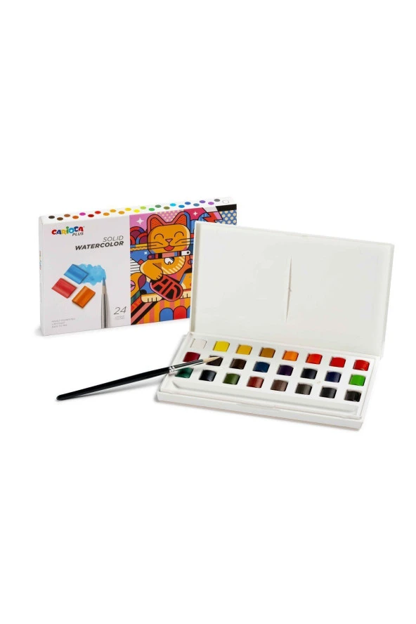 CARİOCA PLUS TABLET SULU BOYA 24LÜ (FIRÇALI) - 3
