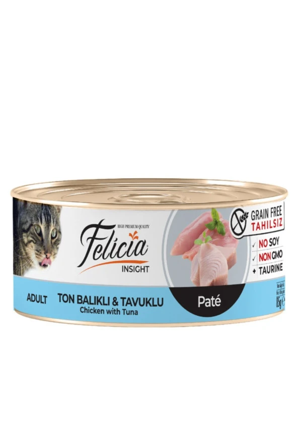 Tahılsız Ton-tavuklu Kıyılmış Kedi Konservesi 85 gr
