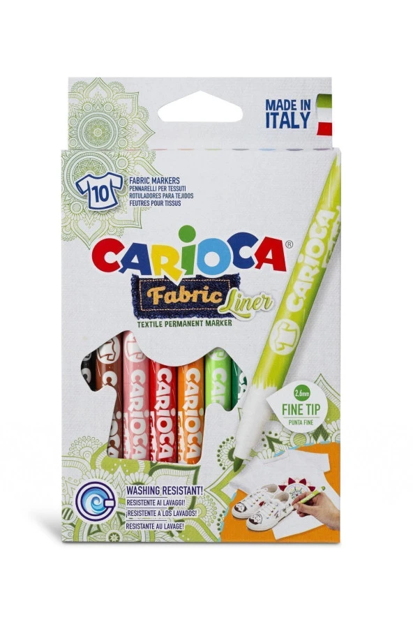 Keçeli Kumaş Boya Kalemi Fıne 10lu - 1