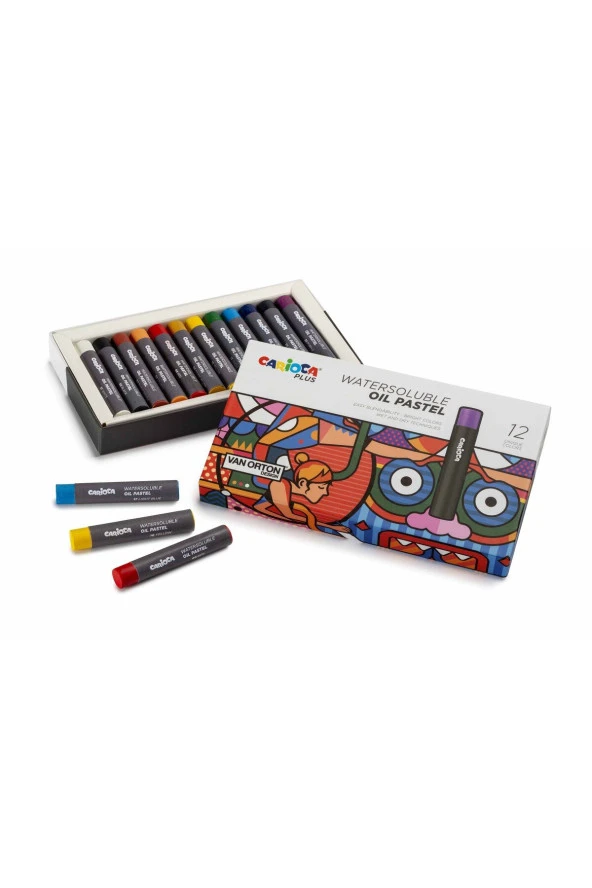 CARİOCA PLUS WATERSOLUBLE YAĞLI PASTEL 12Lİ (SUDA ÇÖZÜNÜR)