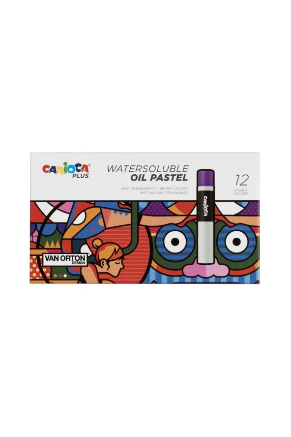 CARİOCA PLUS WATERSOLUBLE YAĞLI PASTEL 12Lİ (SUDA ÇÖZÜNÜR) - 2