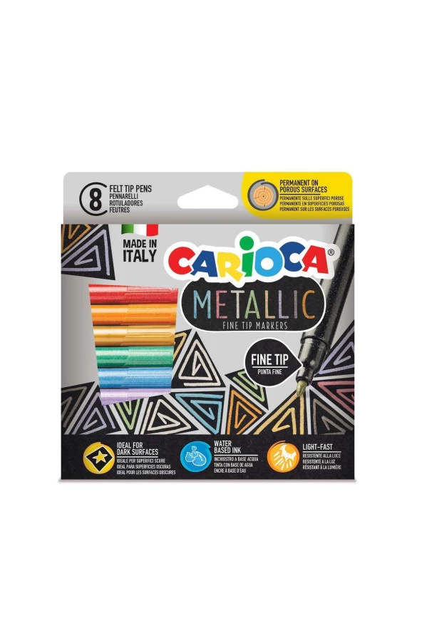 Keçeli Boya Kalemi Metalik 8’li - 2