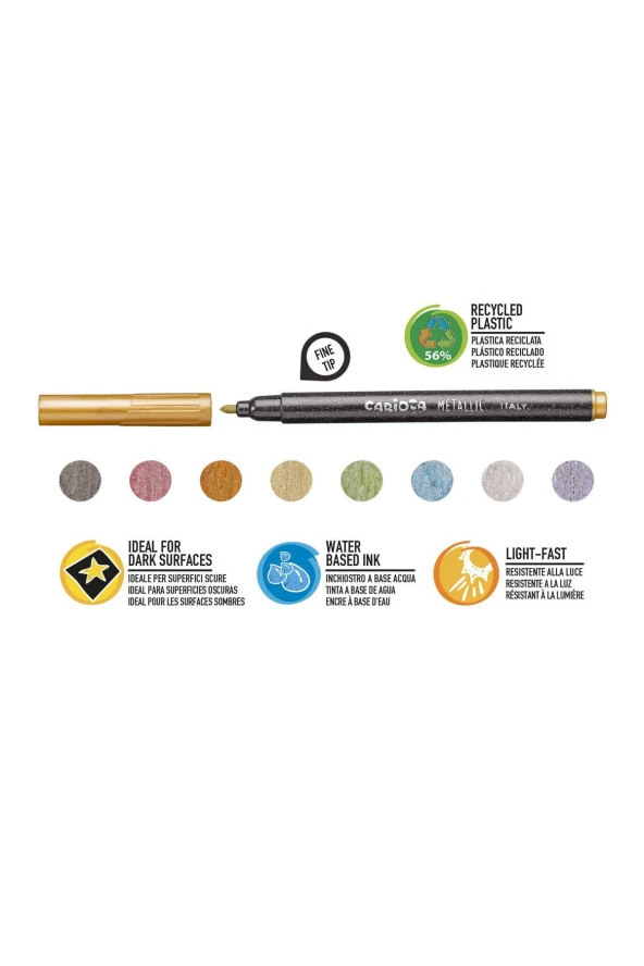 Keçeli Boya Kalemi Metalik 8’li - 3