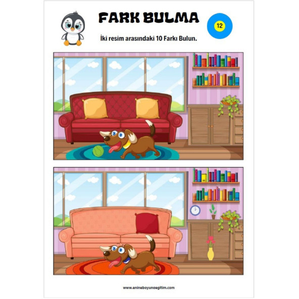 Çocuklara Fark Bulma Kitabı (TAM Sayfa) - 2