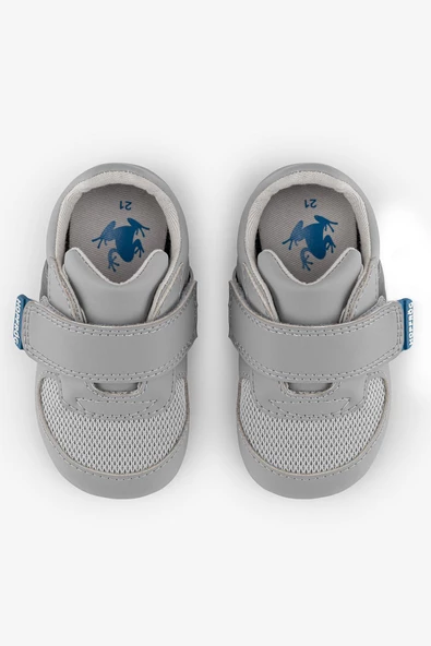 Hopfrög Kids Smart Walker First Prime Super Mat Havalı Gri Barefoot İlk Adım Bebek Ayakkabı - Resim 7
