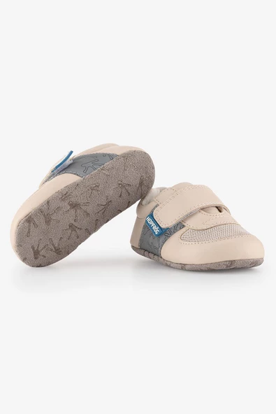 Hopfrög Kids Smart Walker First Prime Havalı Bej Barefoot İlk Adım Bebek Ayakkabı - 9