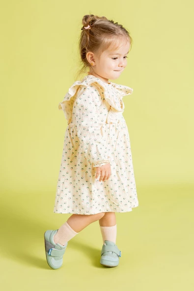 Hopfrög Kids Smart Walker First Prime Havalı Yeşil Barefoot İlk Adım Bebek Ayakkabı - Resim 3