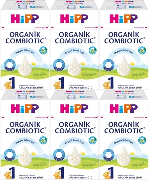 Hipp Organik Combiotic Bebek Sütü 600GR No:1 (0-6 Ay) (6 Lı Set) ürün görseli