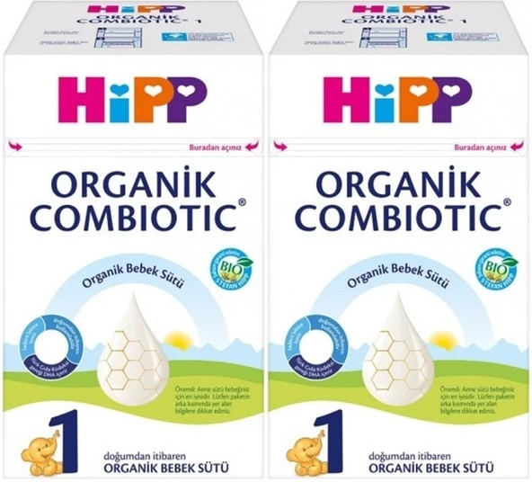 Hipp Organik Combiotic Bebek Sütü 600GR No:1 (0-6 Ay) (2 Li Set) ürün görseli