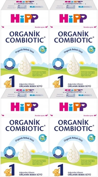 Hipp Organik Combiotic Bebek Sütü 600GR No:1 (0-6 Ay) (4 Lü Set) ürün görseli