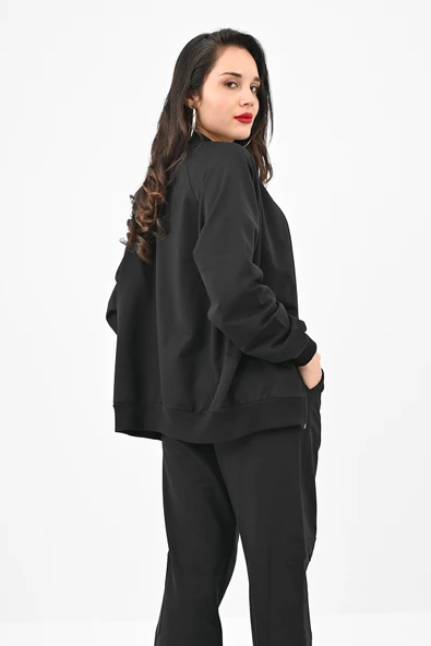 Kadın Kargo Cep Detaylı Fermuarlı Eşofman Takımı 4007-25 - 4