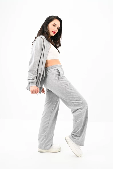 Kadın Kargo Cep Detaylı Fermuarlı Eşofman Takımı 4007-25 - 12