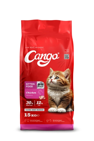 Cango Yavru Kedi Maması Tavuk Etli Kitten 15KG
