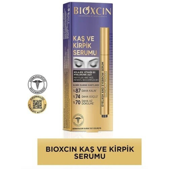Bioxcin Kolajen ve Hyaluronik Asit İçerikli Kaş ve Kirpik Serumu 3 ml