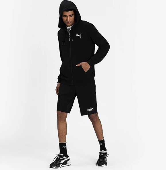 Puma ESS Small Logo FZ Hoodie TR 586704 Fermuarlı Erkek Kapüşonlu Sweatshirt - 2